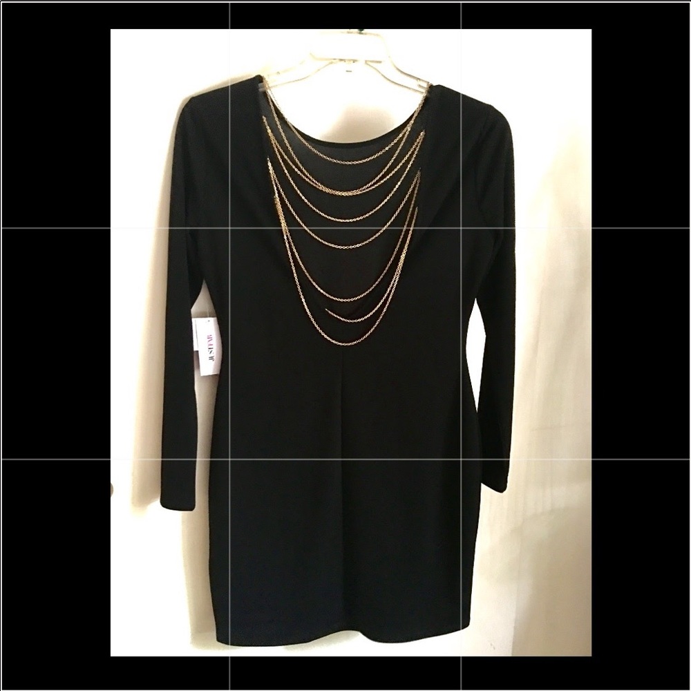 Just Fab gorgeous black Dress chains in back 🥰